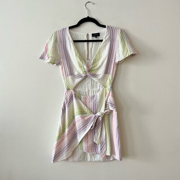 Majorelle Evelyn Mini Dress in Pastel Multi Stripe - Picture 3 of 8